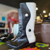 MCLC "Balancing Act Hi" Black/White Boots 10 - PopRock Vintage. The cool quotes t-shirt store.