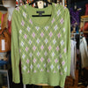 MARINA LUNA Green/Pink Argyle  Merino Wool Sweater 1X - PopRock Vintage. The cool quotes t-shirt store.