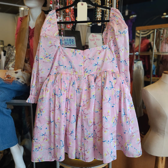 CLEARANCE! SELKIE Pink Floral Babydoll Dress XL - PopRock Vintage. The cool quotes t-shirt store.
