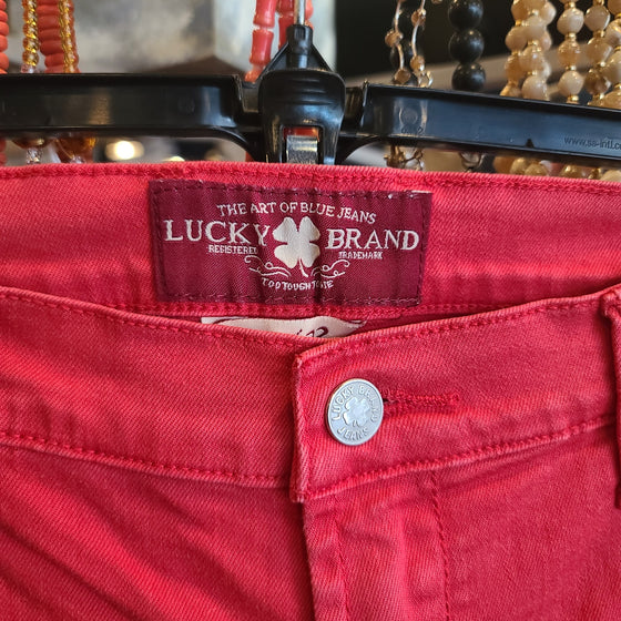 LUCKY BRAND Red "Sweet'n Crop" Jeans 14 - PopRock Vintage. The cool quotes t-shirt store.