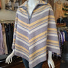 VINTAGE BUTTE KNIT Grey/Yellow Poncho OS - PopRock Vintage. The cool quotes t-shirt store.