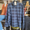 OUTDOOR LIFE Blue/Black Checkered Fleece Men's XXL - PopRock Vintage. The cool quotes t-shirt store.