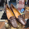 FRANCO SARTO Brown Leather Heel Loafers 8.5