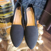 KATLIU Black Pointed Toe Flats 43 - PopRock Vintage. The cool quotes t-shirt store.