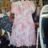 SISTER JANE White/Pink Feather Maxi Dress XL - PopRock Vintage. The cool quotes t-shirt store.