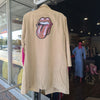 MAGGIE SWEET Tan Faux Suede Long Jacket w. Fringe Sleeves 1X - PopRock Vintage. The cool quotes t-shirt store.