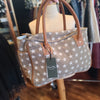 MYRA BAG NWT Taupe/White Star Mini Duffle - PopRock Vintage. The cool quotes t-shirt store.