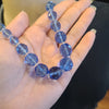 BLUE Translucent Geometric Cut Beaded Necklace - PopRock Vintage. The cool quotes t-shirt store.