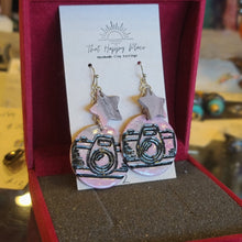  THE HAPPY PLACE Pink Camera Clay Earrings - PopRock Vintage. The cool quotes t-shirt store.