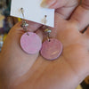 THAT HAPPY PLACE Pink "Love This Place" Dangle Earrings - PopRock Vintage. The cool quotes t-shirt store.