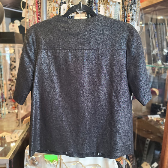 KENAR Black/Silver Shimmer Blazer 8 - PopRock Vintage. The cool quotes t-shirt store.