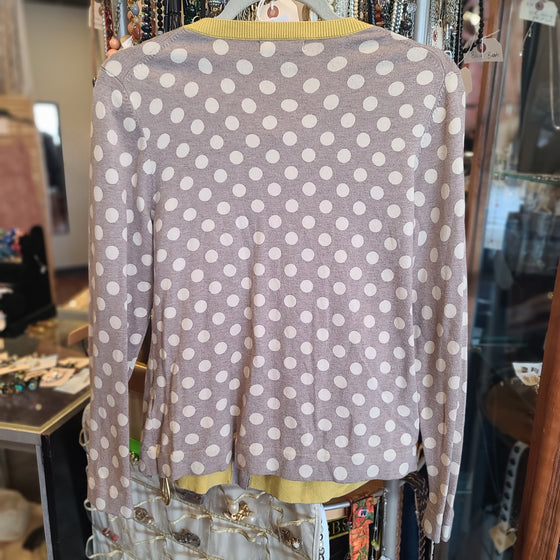 BODEN Tan Polkadot Top 14 - PopRock Vintage. The cool quotes t-shirt store.