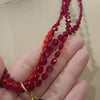 Red Multi Strand Necklace w. Strawberry Pendant - PopRock Vintage. The cool quotes t-shirt store.