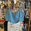 CIDER NWT Blue Knited Bralet 3XL - PopRock Vintage. The cool quotes t-shirt store.