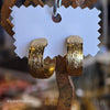 GOLD TONE Embossed Hoop Earrings - PopRock Vintage. The cool quotes t-shirt store.