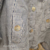JONES NY Blue/White Stripe Linen Hooded Jacket S - PopRock Vintage. The cool quotes t-shirt store.