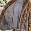 VINTAGE Brown Mink Patterned Coat