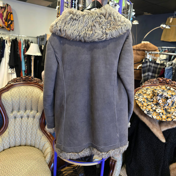 PRICE DROP! VTG 1970s Grey Shearling Jacket Men's