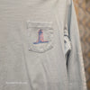 VINEYARD VINES Light Blue Lighthouse Long Sleeve Tee M - PopRock Vintage. The cool quotes t-shirt store.