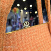 VINTAGE IRISH HANDWOVEN TWEED Orange Handbag