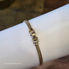GOLDEN Faux Pearl & Red Rhinestone Tennis Bracelet - PopRock Vintage. The cool quotes t-shirt store.