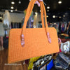 VINTAGE IRISH HANDWOVEN TWEED Orange Handbag