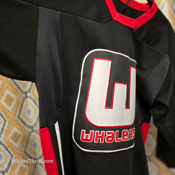 WHALERS Black Sport Jersey S - PopRock Vintage. The cool quotes t-shirt store.