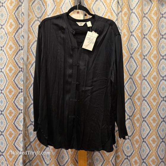 J JILL NWT Black Asian Inspired Cardigan ML - PopRock Vintage. The cool quotes t-shirt store.