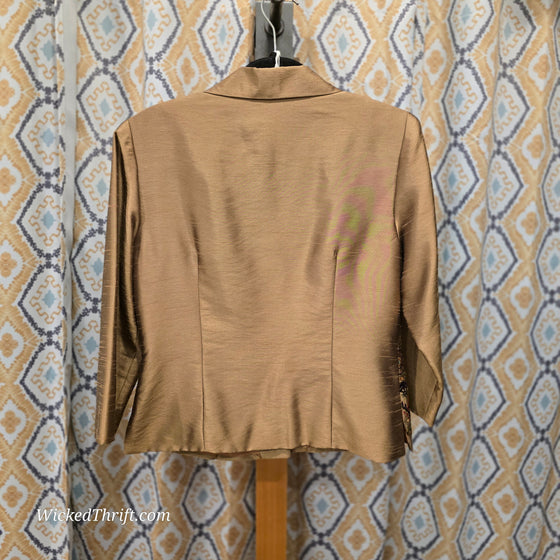 DONNA RICCO Golden Embroidered Blazer AS IS 10 - PopRock Vintage. The cool quotes t-shirt store.