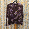 LAUREN RALPH LAUREN Purple Floral Long Sleeve L - PopRock Vintage. The cool quotes t-shirt store.
