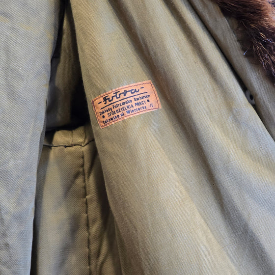 VINTAGE Stripe Raccoon Car Coat